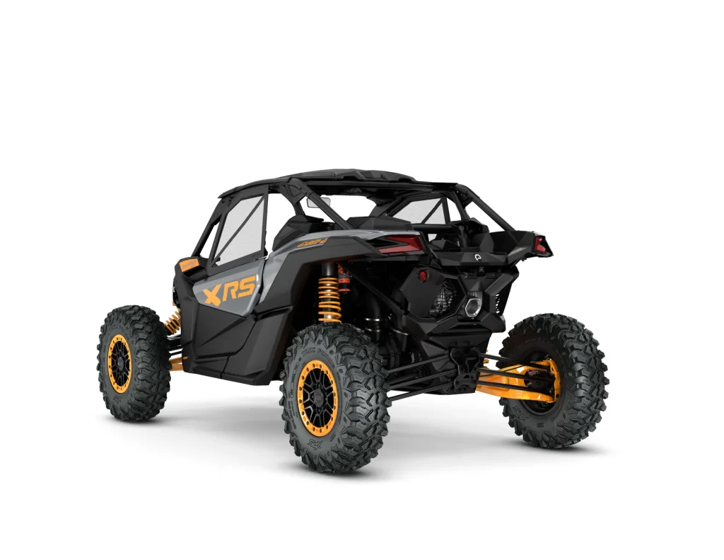 Maverick X RS SAS Turbo RR, Dolomite Grey, vista di tre quarti posteriore