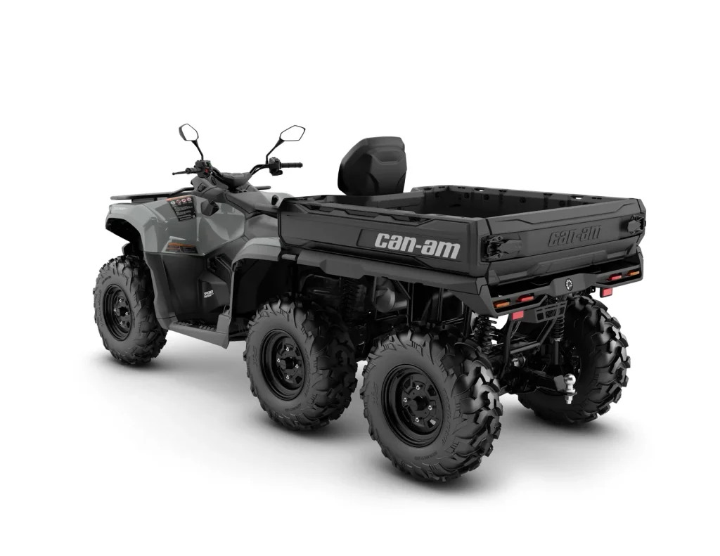 Outlander MAX 6x6 DPS T 700, Granite Grey, vista di tre quarti posteriore