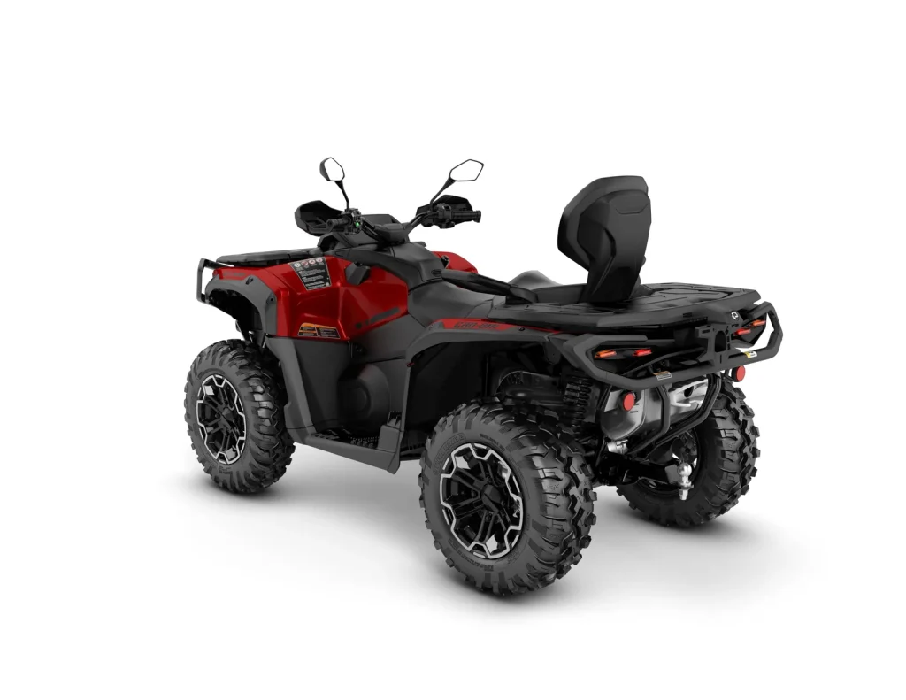 Outlander MAX XT T ABS 1000, Fiery Red Metallic, vista di tre quarti posteriore