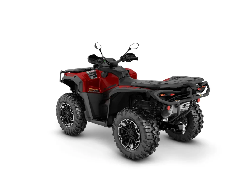 Outlander XT T ABS 1000, Fiery Red Metallic, vista di tre quarti posteriore
