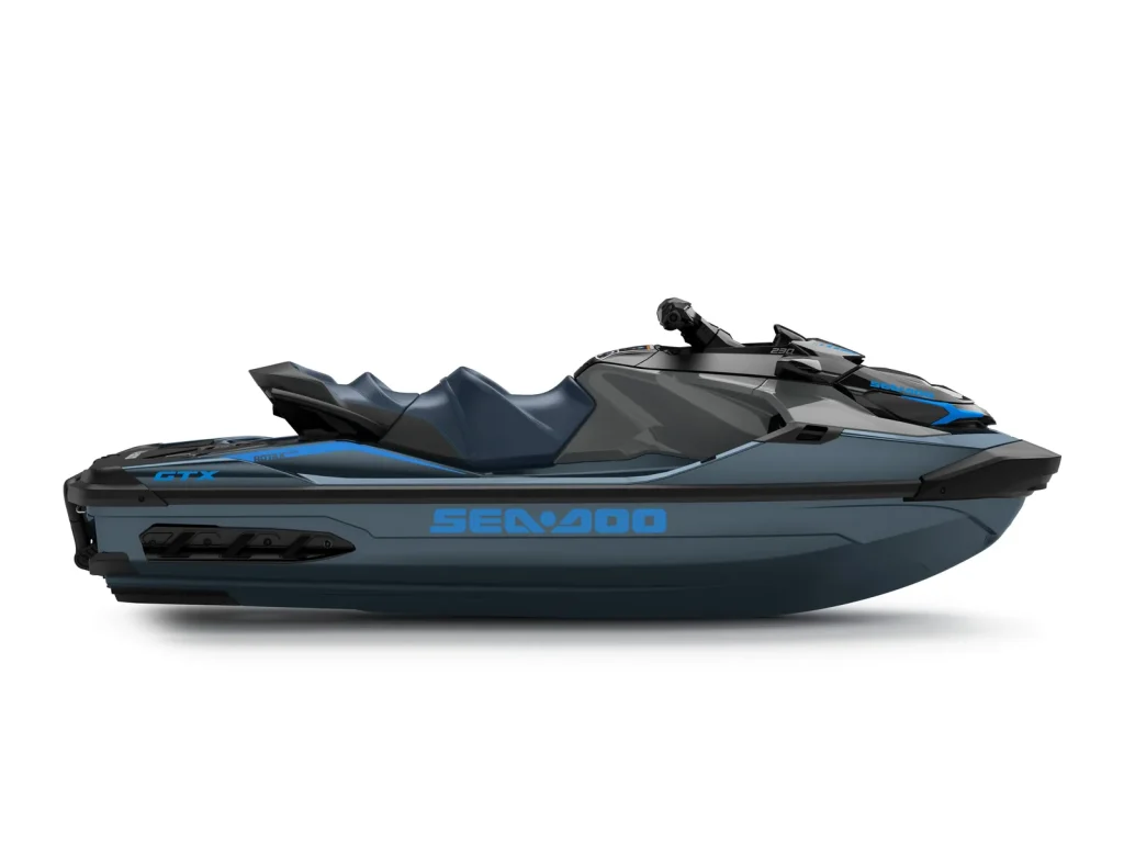 GTX 230, Blue Abyss / Gulfstream Blue, vista laterale
