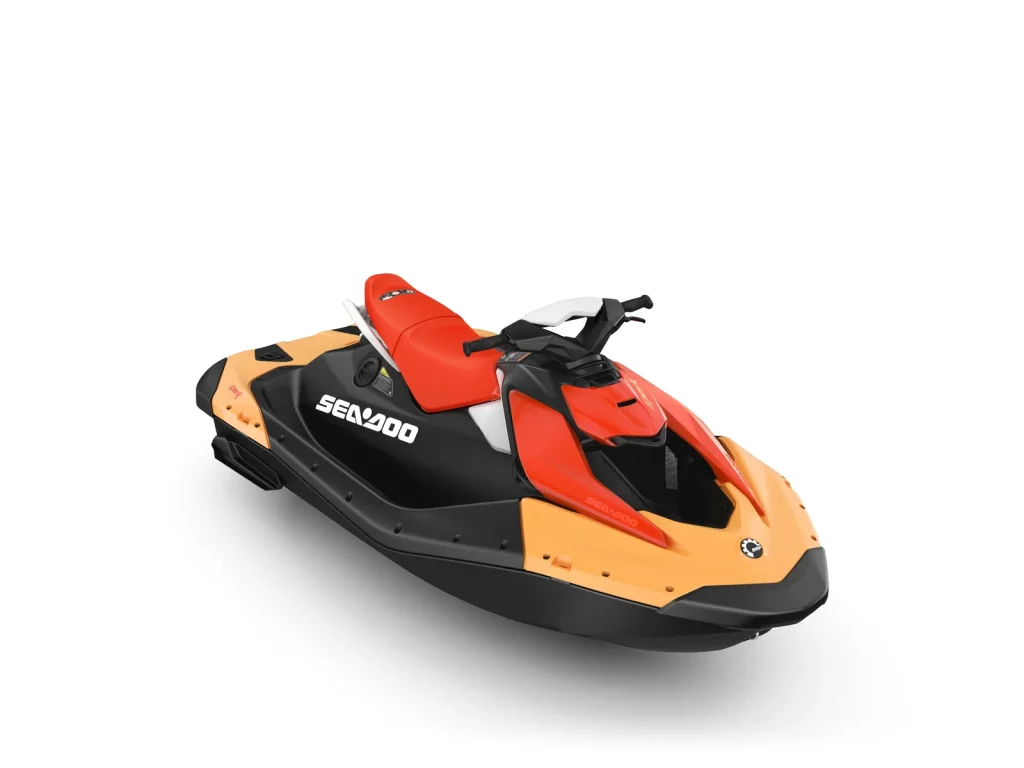 Spark 60 For 2, Sunrise Orange / Dragon Red, vista di tre quarti anteriore